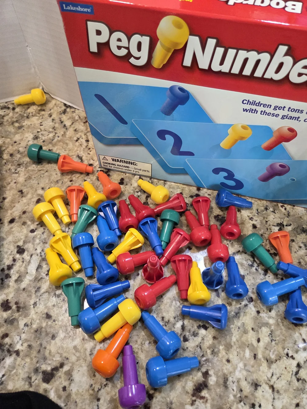 Lakeshore Peg Number Boards Counting Math Learning Set Pegboards Ages 3+